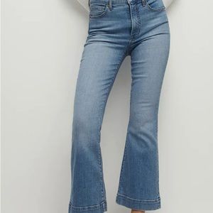 Veronica Beard Carson Kick Flare Ankle High Rise Jean, Mystic Blue, Size 24